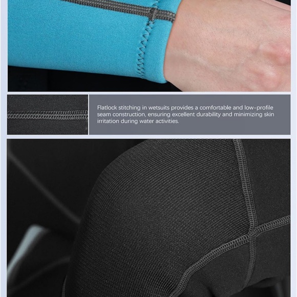 Hevto Women Wetsuit 3/2mm Neoprene Wet Suit Keep Warm in Cold Water - Picture 8 of 13